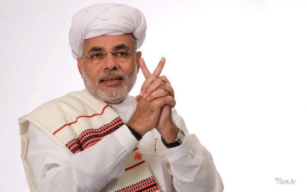 Narendra-Modi-in-White-Turban