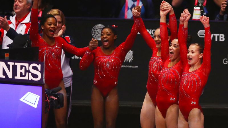 Statele Unite gimnastica titlu mondial echipe Glasgow