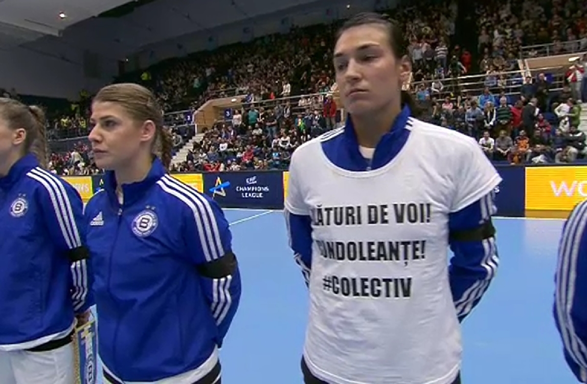 Cristina Neagu condoleante victime Colectiv Liga Campionilor