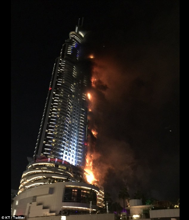 incendiu Dubai hotel flacari decembrie 2015