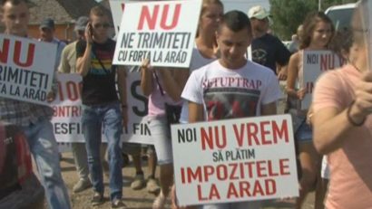 Locuitorii şi agenţii economici din zona Nădlac-Pecica au ieşit, din nou, în stradă