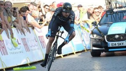 Bradley Wiggins a câştigat etapa a 3-a şi este lider în Turul ciclist al Marii Britanii