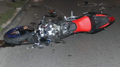 Motociclist implicat într-un accident rutier