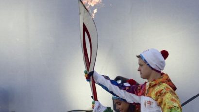 Flacăra olimpică a călătorit cu metroul moscovit