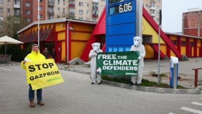 Protest Greenpeace la Arad