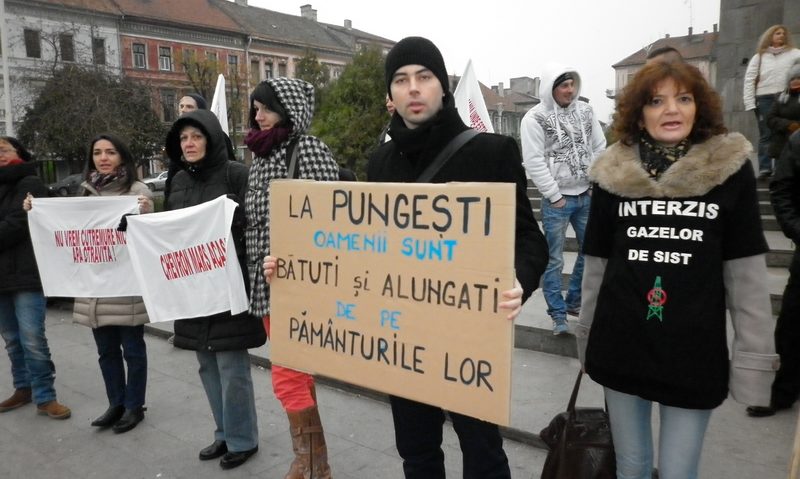 [AUDIO] Protest la Arad, împotriva explorării gazelor de şist