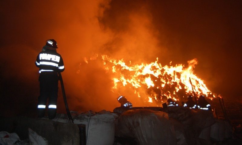 Incendiu de proporţii la un adăpost de animale