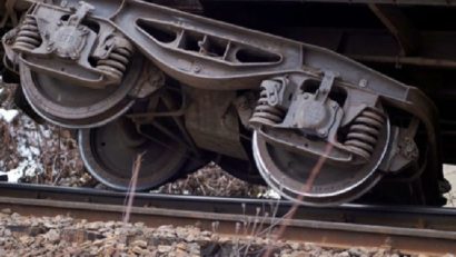 Tren răsturnat, la un pas de explozie