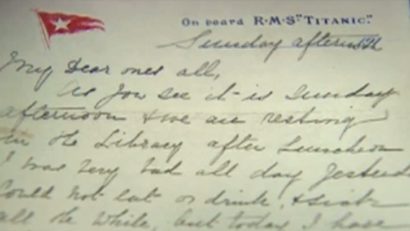 120 de mii de euro pentru ultima epistolă scrisă pe Titanic