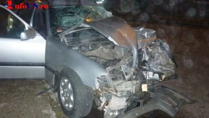 Accident noaptea trecută la ieşirea din Reşiţa