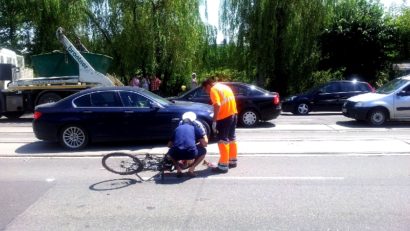 [FOTO] Biciclist accidentat în Triaj!