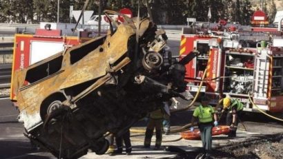 Opt români şi-au pierdut viaţa într-un accident produs în Spania