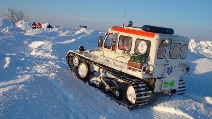 Ambulanţă pe şenile pentru Rânca