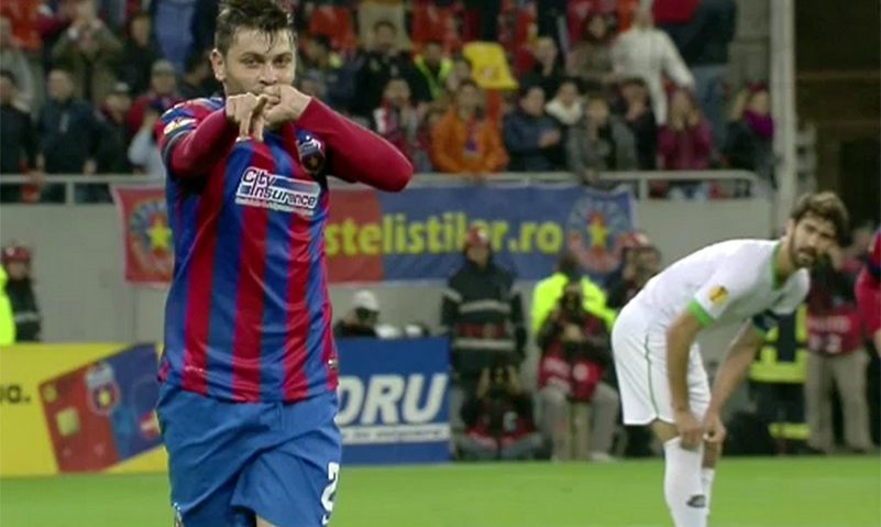 Steaua este din nou pe primul loc în Grupa D din Europa League, iar Rusescu golgheter