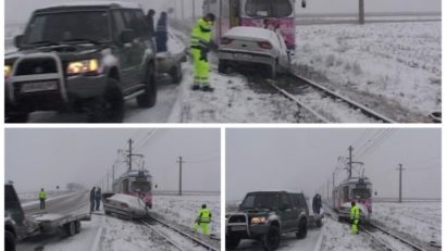 Două accidente pe linia de tramvai