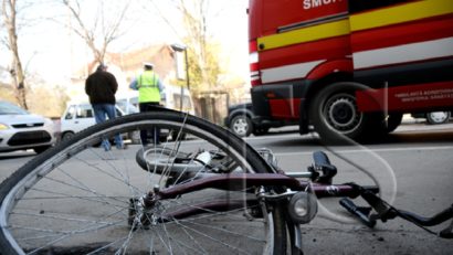 Biciclist băgat în spital în Ajunul Crăciunului