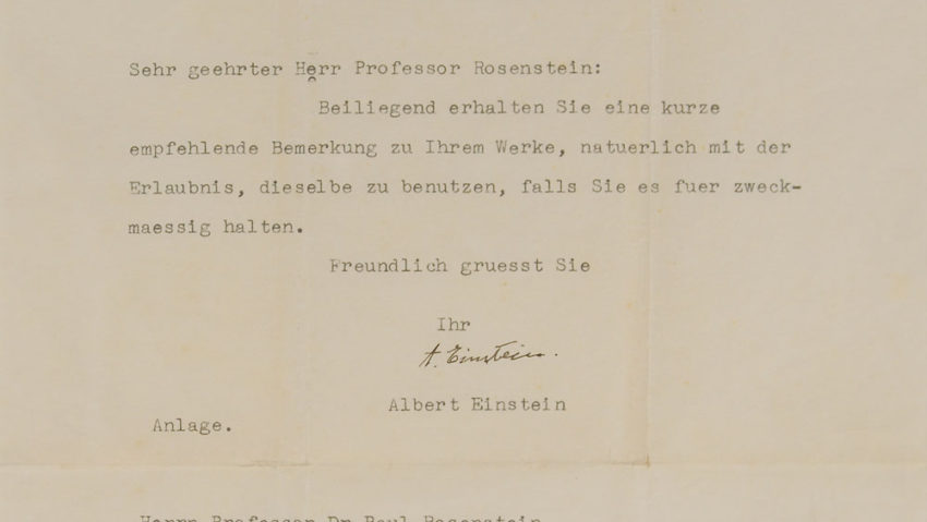 Scrisoare a lui Einstein vândută la o licitaţie pe internet