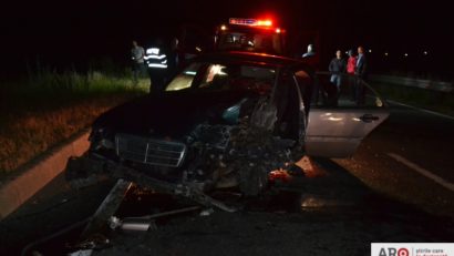 [FOTO] Grav accident pe DN7. Un bărbat a fost transportat la spital