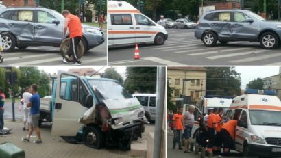 Accident cu şase victime în centrul Aradului