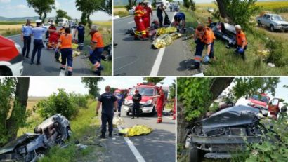 Accident teribil cu 3 morţi pe DN7