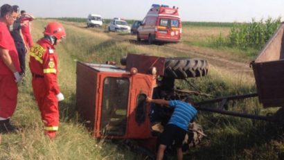 Ucis de tractor în plină campanie agricolă