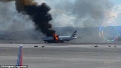 Panică pe aeroport! Un avion al companiei British Airways a luat foc pe pistă