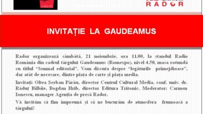 INVITAŢIE LA GAUDEAMUS