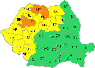 Vremea întoarce foaia. Cod galben de ploi, ninsori şi vânt puternic