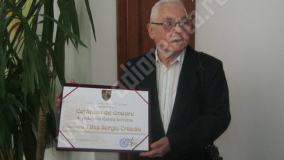 [FOTO-AUDIO] Publicistul Titus Crişciu – „Cetăţean de Onoare al Judeţului Caraş-Severin”