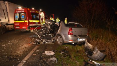 [FOTO-VIDEO] Mamă şi fiică, moarte într-un accident pe Drumul Naţional Arad – Oradea