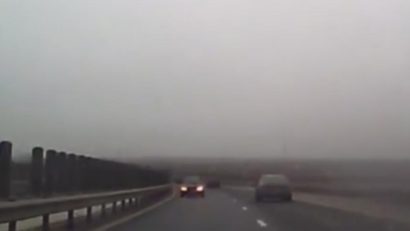 [VIDEO] Șofer, filmat pe contrasens, pe autostrada Sibiu-Orăștie