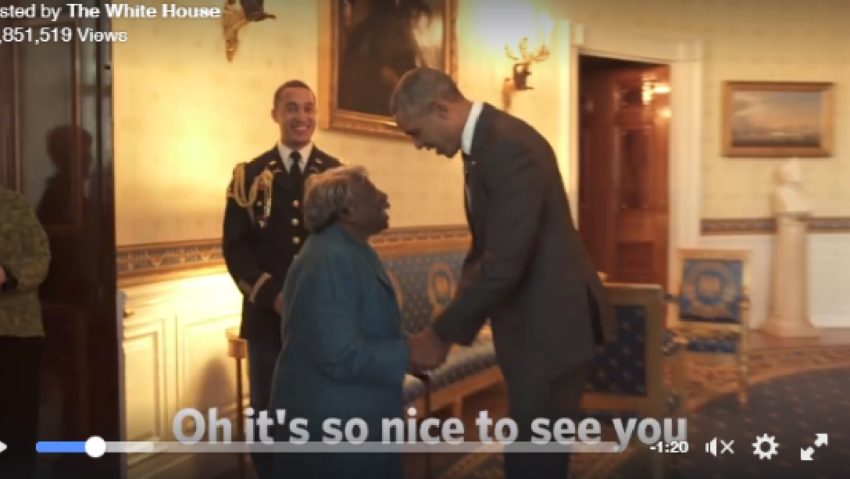 [VIDEO] O femeie de 106 ani a venit să îl cunoască pe Obama. Vezi aici ce reacție a avut