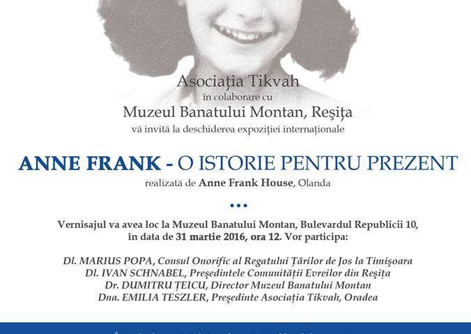 [FOTO] “ANEXA“ LA MEMORIE -„Anne Frank – O istorie pentru prezent”