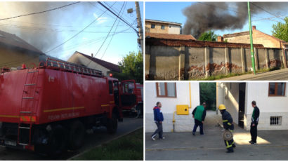 Incendiu de amploare în zona ultracentrală a municipiului Arad