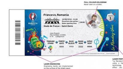 Cum arată biletele pentru EURO 2016