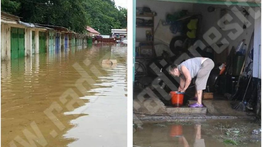 [FOTO] Lunca Pomostului, cea mai afectată de inundațiile din Reșița. Înainte și …după