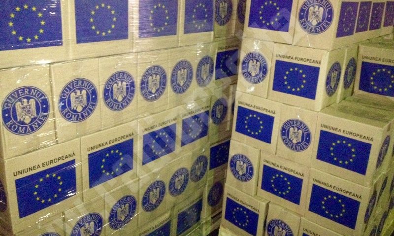 [FOTO-AUDIO] Vremurile cozilor au apus: Fără înghesuială la distribuirea alimentelor de la UE