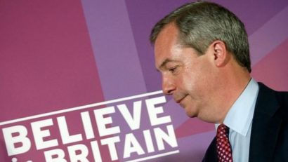 Brexit. Nigel Farage, ironizat pentru fuga mişelească