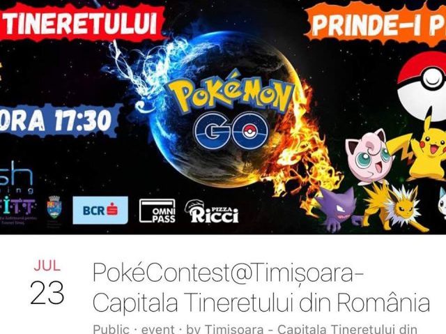 Prima vânătoare de Pokemoni la Timişoara!