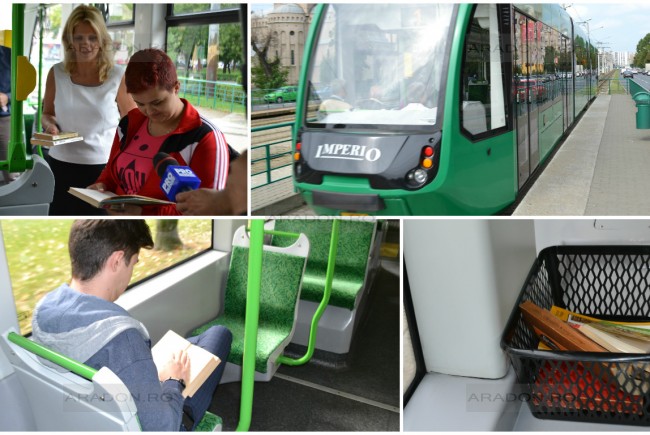 [FOTO-AUDIO] Biblioteci mobile în Arad: peste 100 de mijloace de transport în comun dotate cu cărţi de lectură