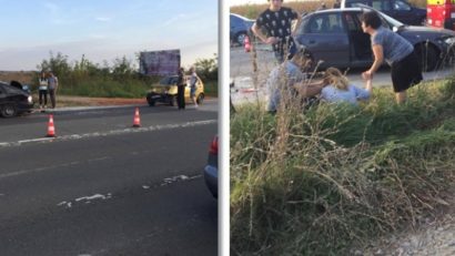 Accident grav de circulație, duminică seara, la ieșire din Timișoara spre Șag