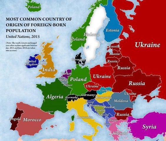 Harta imigraţiei în Europa.Unde sunt cei mai mulţi imgranţi români