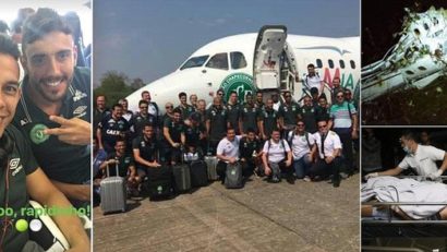 [VIDEO]Filmare în care jucătorii şi stafful echipei Chapecoense, se bucură înainte de decolarea avionului