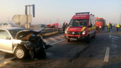 Accidente grave pe A2 din cauza poleiului