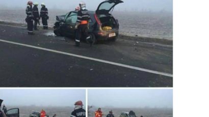 [FOTO] Accident cu victime pe şoseaua care leagă Timişoara de Jebel