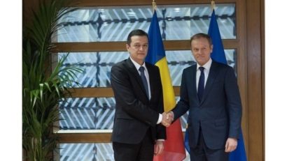 Premierul Sorin Grindeanu a prezentat președintelui Consiliului European prioritățile Guvernului României