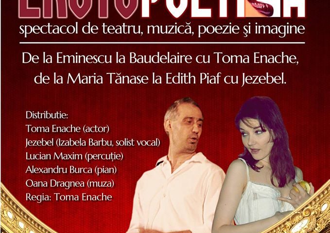 [FOTO] „7 zile – 7 arte” continuă astăzi cu spectacolul „Dragoste și cultură – Erotopoetica”, de la Eminescu, la Baudelaire