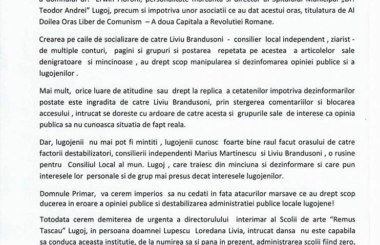 Societatea civilă lugojană ia atitudine față de atacurile din mediul virtual.