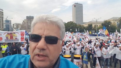 [VIDEO] Sindicaliștii cărășeni protestează la București