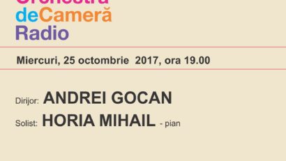 Horia Mihail revine la Sala Radio, alături de Orchestra de Cameră Radio